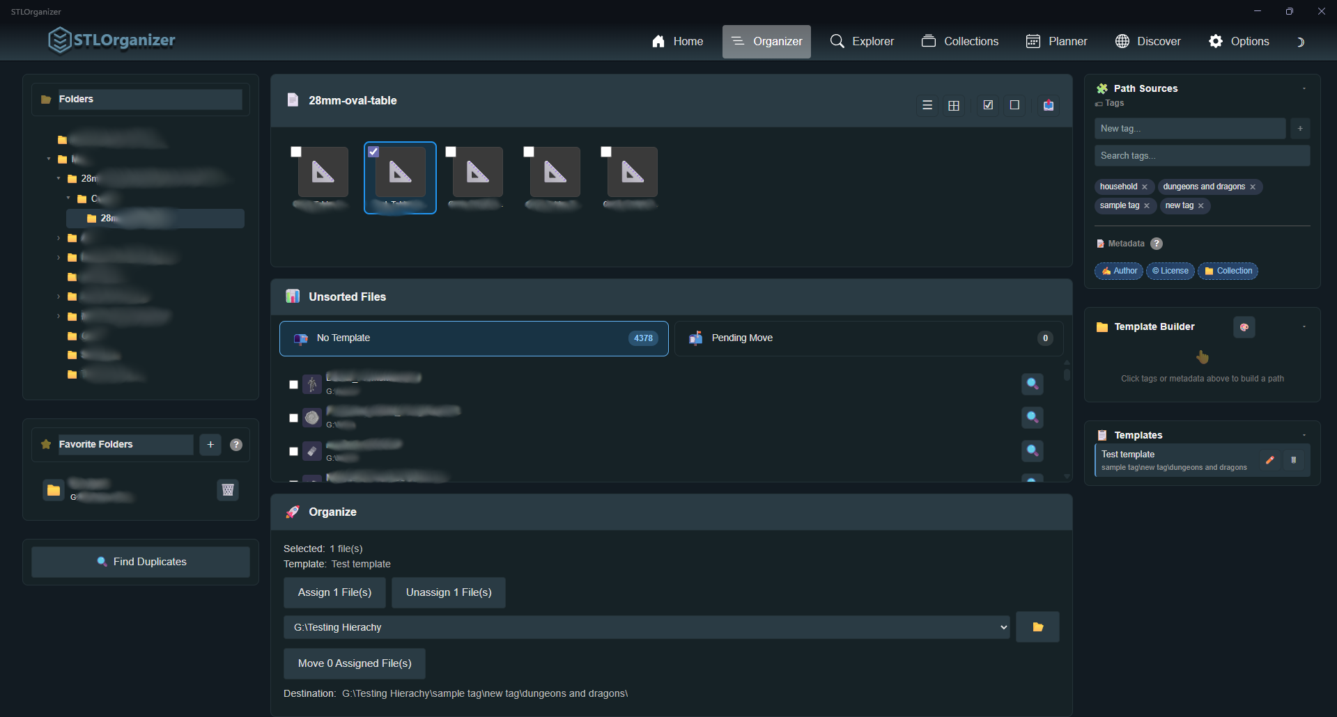Organize view
